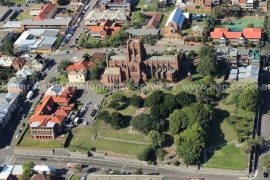Gallery - aerial view of christ church cathedral by hunter aerial photography services
