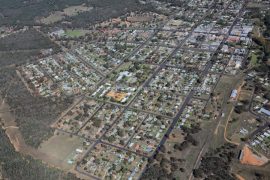 Gallery - aerial view of coonabarabran by hunter aerial photography services