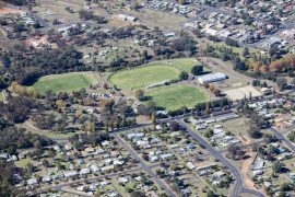 Gallery - aerial view of coonabarabran by hunter aerial photography services