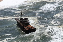 Gallery - aerial looks of sygna stockton sunken ship by hunter aerial photography services